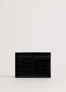Embossed Croc: Youhan Cardholder / Black Croc