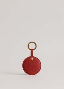 Key Fob: Circle Pouch / Lobster Red Lambskin