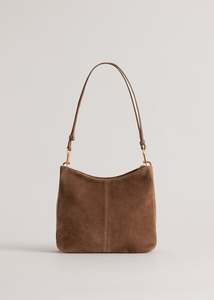 Cross Body Bags: Joan Bag / Sand Stone Suede