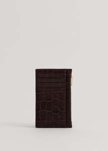 Embossed Croc: Frank Cardholder / Fire Croc