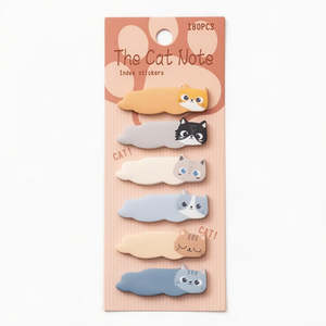 Stationery: Peach Cat Sticky Notes (180pc)