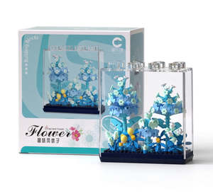 Dreamy Blue Forget-Me-Not Flower Bouquet in Clear Case
