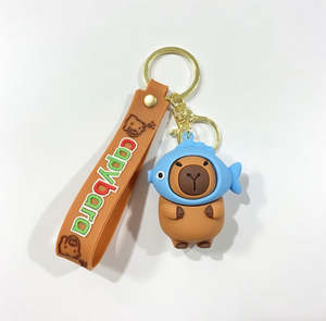 Capybara Fish Head Keychain