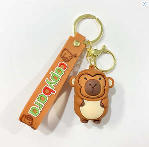 Capybara Monkey Keychain