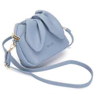 Clothes Accesories: Azure Blue Small Square Chain Handbag