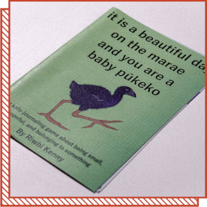 Locally Made Zines: Zine: it is a beautiful day on the marae and you are a baby pūkeko