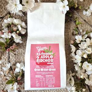 Vegan: Raspberry Apple Bircher