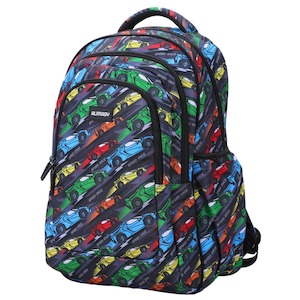 Backpacks: Racing Cars Kids Large School Backpack