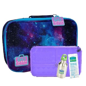 Go Green Lunchboxes And Lunchsets: Go Green Lunchset - Cosmic - PURPLE Box