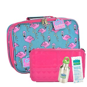 Go Green Lunchset - Flamingo - PINK Box