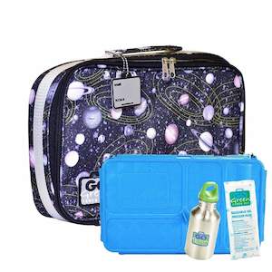 Go Green Lunchset Space Case Blue Box