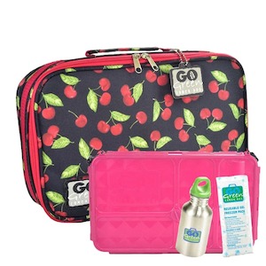 Go Green Lunchset - Cherries - PINK Box