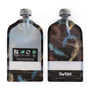 Swish Reusable Food Pouches 140ml Feathers - 2 Pack