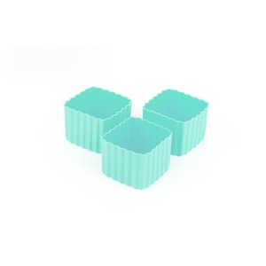 Mint Silicone Bento Square Cups 3 Pack for lunchboxes & baking