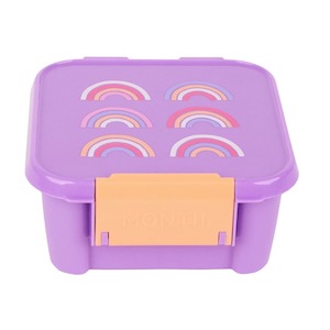 Snack Boxes: Rainbow Roller Leakproof Bento Style Kids Snack Box - 2 Compartment