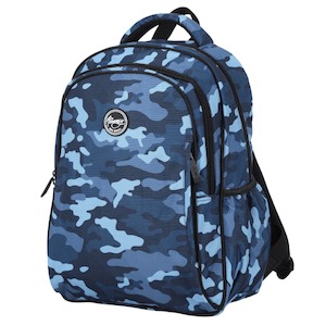 Midsize Kids School Backpack - Blue Camo