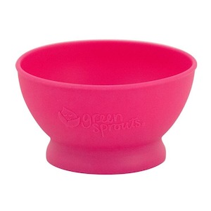 Green Sprouts Silicone Feeding Bowl Pink
