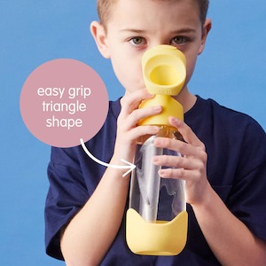 Large Plastic Tritan Water Bottle for kids by BBox 600ml - Lemon Twist