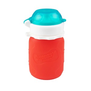 Silicone Squeasy Snacker Yoghurt & Drink Pouch – Small 105ml - Red