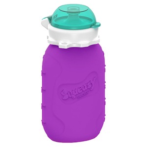 Silicone Squeasy Snacker Yoghurt & Drink Pouch – Medium 180ml - Purple