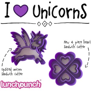 Lunch Punch: Lunch Punch Sandwich Cutters -  Unicorns