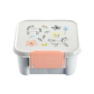 The Little Lunchbox Co: Spring Unicorn Leakproof Bento Style Kids Snack Box - 2 Compartment