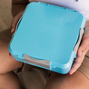 The Little Lunchbox Co: Sky Blue Bento Three Plus Leakproof Lunchbox for Kids & Adults