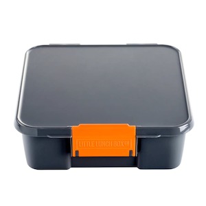 The Little Lunchbox Co: Dark Grey Leakproof Bento Style Lunchbox for Kids & Adults - 5 Compartment