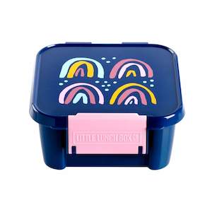 Blue Rainbow Leakproof Bento Style Kids Snack Box - 2 Compartment