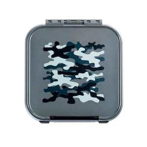 The Little Lunchbox Co: Camo Leakproof Bento Style Kids Snack box with 2 Compartments
