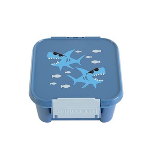 Blue Shark Leakproof Bento Style Kids Snack box with 2 Compartments