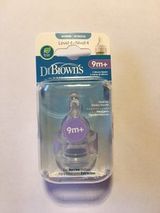 Products: Dr Brown's Level 4 teats pack of two narrow necked bottles - Zabonne
