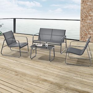 Furniture: 4-Piece Garden Outdoor Furniture Set, Sectional Patio Bistro Set