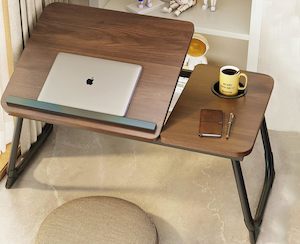 Laptop Desk Bed Tray Desk Table Walnut