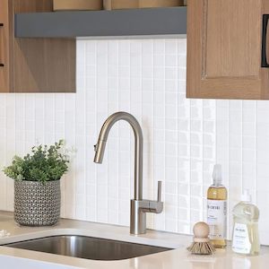 5 Pcs Self-Adhesive 3D Tiles - Mosaic White