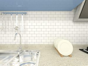 5-Sheet self-adhesive 3D tiles Peel and Stick Backsplash, 30cm x 30 cm. Subway 3&hellip;