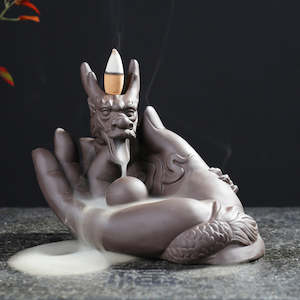 Bedroom: Backflow Incense Burner Hand Loong