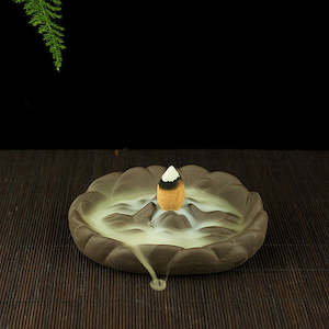 Bedroom: Backflow Incense Burner Mountain Peak Round