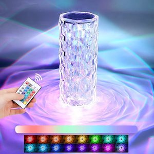 Crystal Lamp,16 Color Changing Rose Crystal Diamond Table Lamp,USB Rechargeable &hellip;