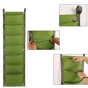 Garden: Plant Bag Wall Hanging Garden Planter 7 Pockets