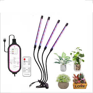 Garden: LED Plant Grow Light 4 Tube RC