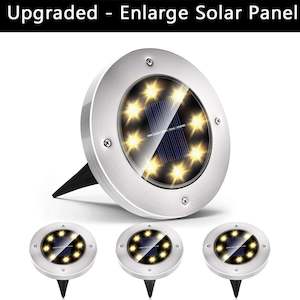 8 Led Solar Ground Lights 4 park - Warm
