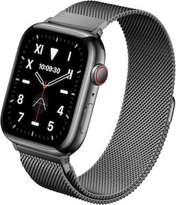Stainless Steel Milanese Loop Apple Watch Band Graphite 42mm 44mm 45mm 49mm