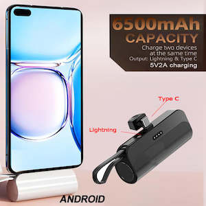 Mini Power Bank Portable Power Bank Charger Dual interface Charger Type-C 6500mAh