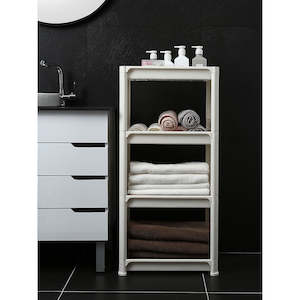 Laundry: *CLEARANCE* Bathroom Storage Rack 4 Tier Bathroom Organizer itchen Bathroom Organizer Rack Shelf