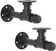 Vintage Wall Mounted Shelf Supporter Pipe Rack 25.5cm 2pcs