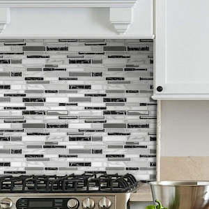 5-Sheet Self Adhesive 3D Wall Backsplash Marble S