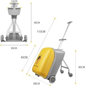 2 in 1 Rolling Luggage Case for Kids, Expandable Carry-on Suitcase with Baby Str&hellip;