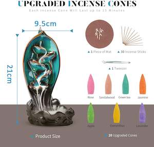 Backflow Incense Burner: Backflow Incense Burner Waterfall B