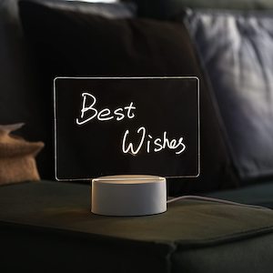 Lights And Lamp: Acrylic LED Glow Memo Board Horizontal